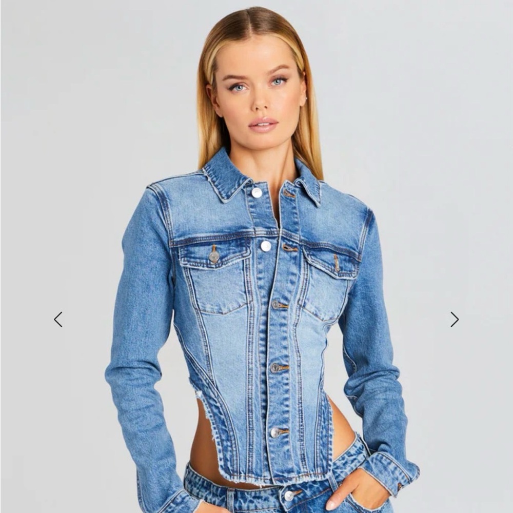 SER.O.YA Corset Blue Denim Jacket